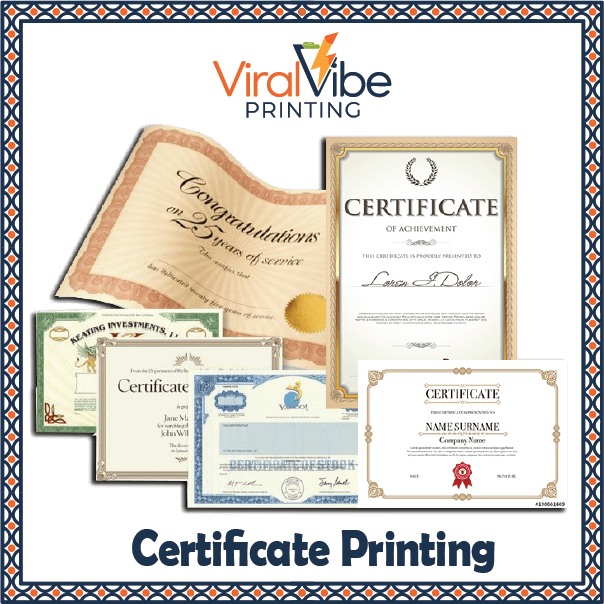 Certificate Printing